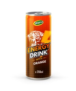 Private Label 250ml Canned Energy Drink with Orange Flavor