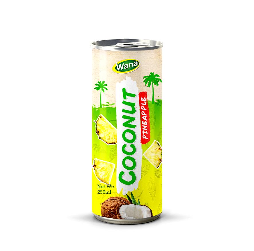 Pineapple Flavored Coco Drink in 250ml canned