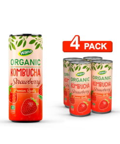 320ml Kombucha Tea Drink with Strawberry Flavor