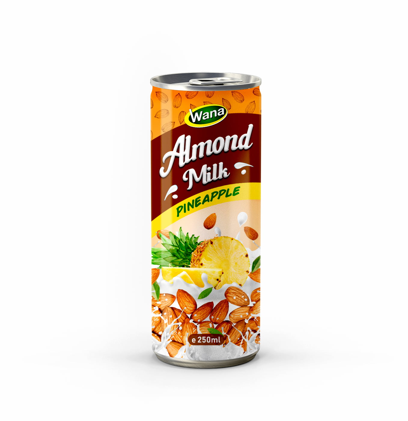 100% Fresh Almond Milk Drinks with Pineapple Juice