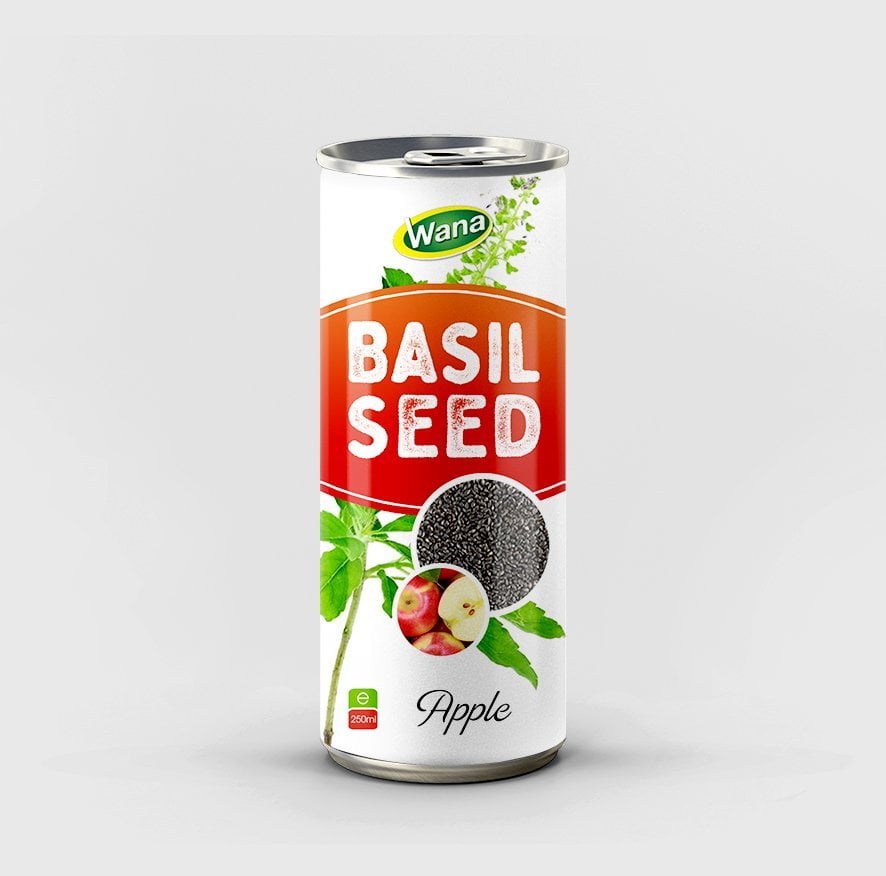 Strawberry Flavored Basil Seed Drink in 250ml Canned