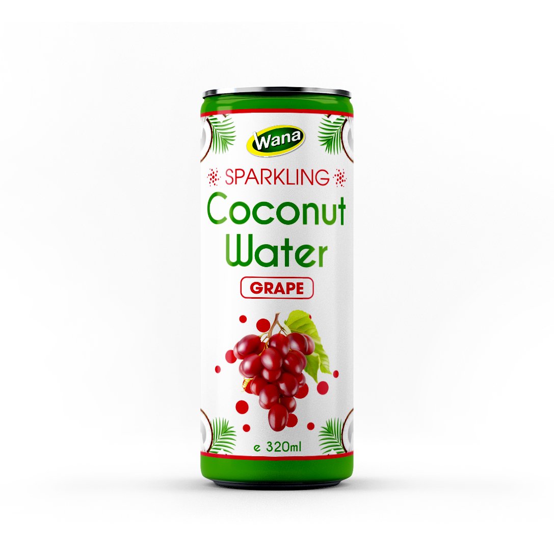 Sparkling Coconut Drink with Strawberry Juice 320mL Canned - Image 3