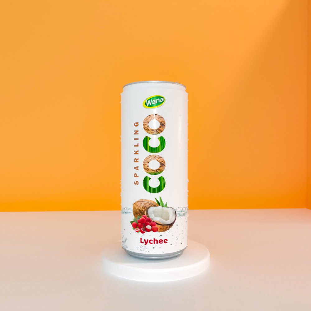 Sparkling Coco Drink with Pineapple Flavor in 250ml - Image 3