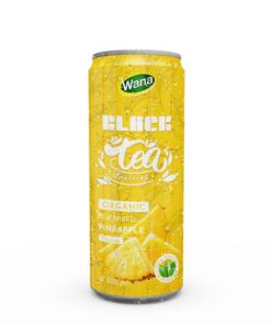 Sparkling Organic Black Tea Drink Mixed Pineapple Juice 330mL Canned