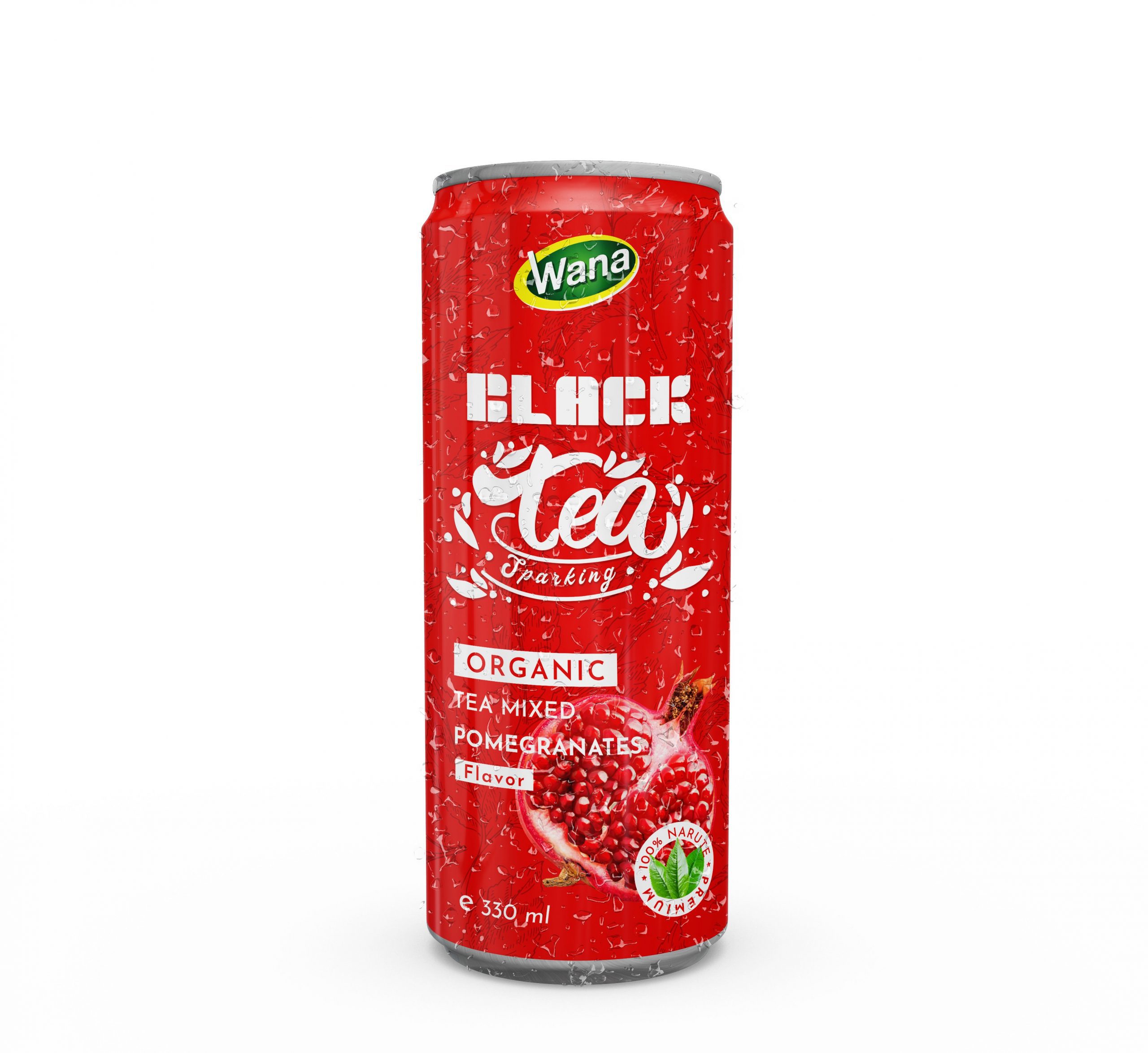 Sparkling Organic Black Tea Drink Mixed Red Apple Juice 330mL Canned - Image 5