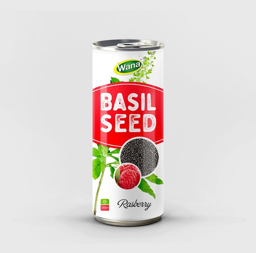Strawberry Flavored Basil Seed Drink in 250ml Canned - Image 2