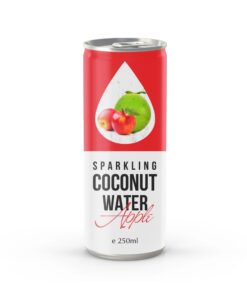 Apple Flavored Carbonated Coconut Water in 250ml Canned