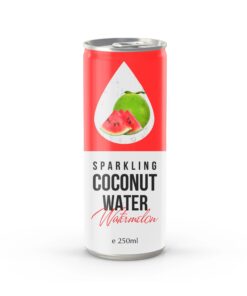 OEM Watermelon Carbonated Coconut Water in 250ml Canned