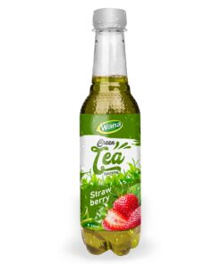 Carbonated Green Tea Drink with Strawberry Flavor 330ml Bottled