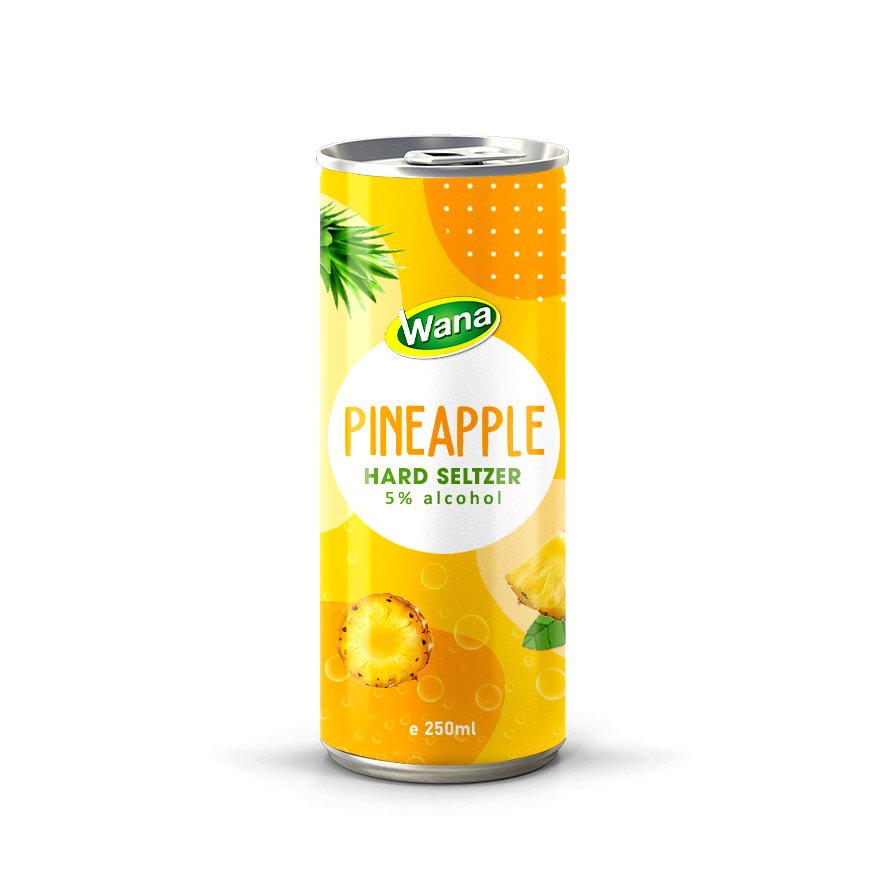 5% Alcohol Hard Seltzer with Pineapple Flavor 250mL Canned